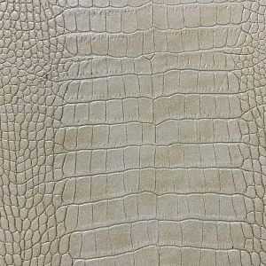 Кожаная панель DECO № 129 Крокодил бежевый + блестки золото 2800х1000х10 мм