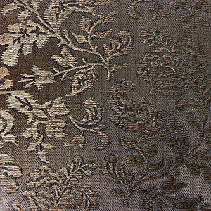 Кожаная панель DECO № 115 Цветы черный+медь 2800х1000х10 мм