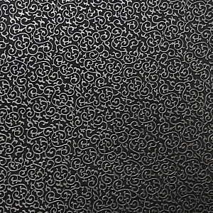 Кожаная панель DECO № 104 Лоза черный+серебро 2800х1000х10 мм