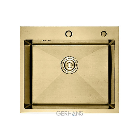 Мойка из нерж.стали Gerhans K36050G 600*500*220 мм Золото