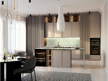 HPL Компакт плита Кедр 6331 PT Белый Венетто (Питон) 3050 х 608 х 12 мм. черная основа