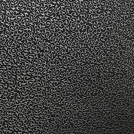 Кожаная панель DECO № 104 Лоза черный+серебро 2800х1000х10 мм