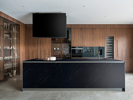 HPL Компакт плита Кедр 6336 NV Сириус Дарк (Марс) 3050 х 608 х 12 мм. черная основа