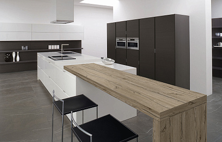 Компакт плита Дуб кера 2075 (структура Шпон) 4200 х 650 х 12 мм. черная основа