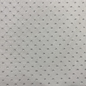 Кожаная панель DECO № 140 Версаль белый с блестками 2800х1000х10 мм