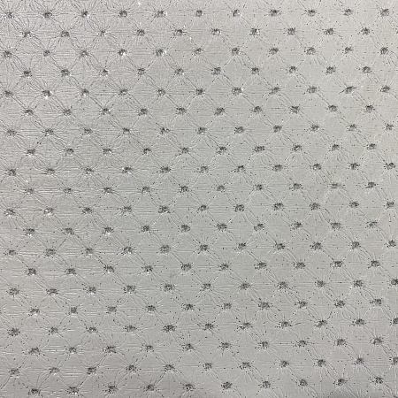 Кожаная панель DECO № 140 Версаль белый с блестками 2800х1000х10 мм