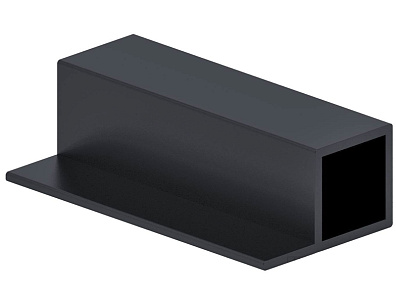 Профиль под ЛДСП Графит 3000 мм. (18)