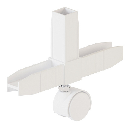 Коннектор 3 (2D) с колесной опорой Белый (30)