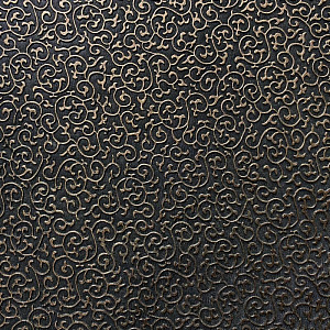 Кожаная панель DECO № 105 Лоза черный+медь 2800х1000х10 мм
