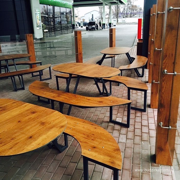 Уличная мебель из HPL Compact